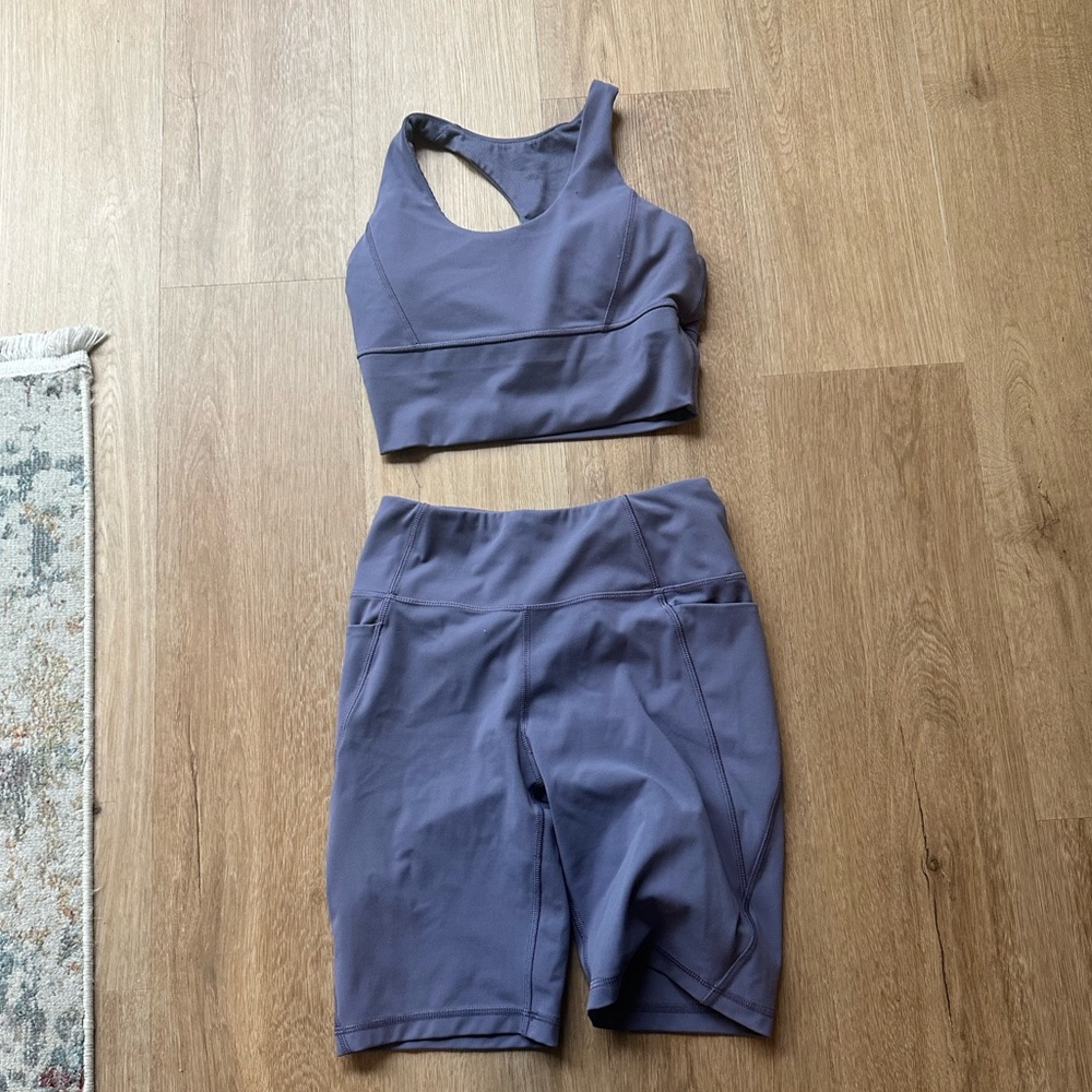Sports Bra & Biker Short Set